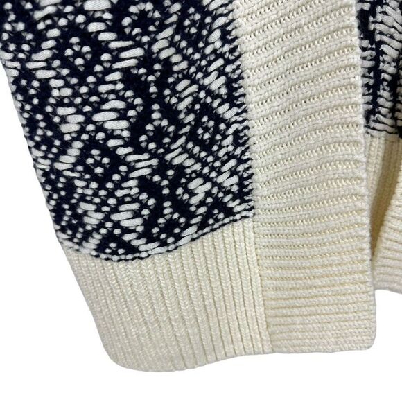 Gap Women’s Jacquard Open Front CardiganSize XS / S Navy & Cream - Picture 5 of 9